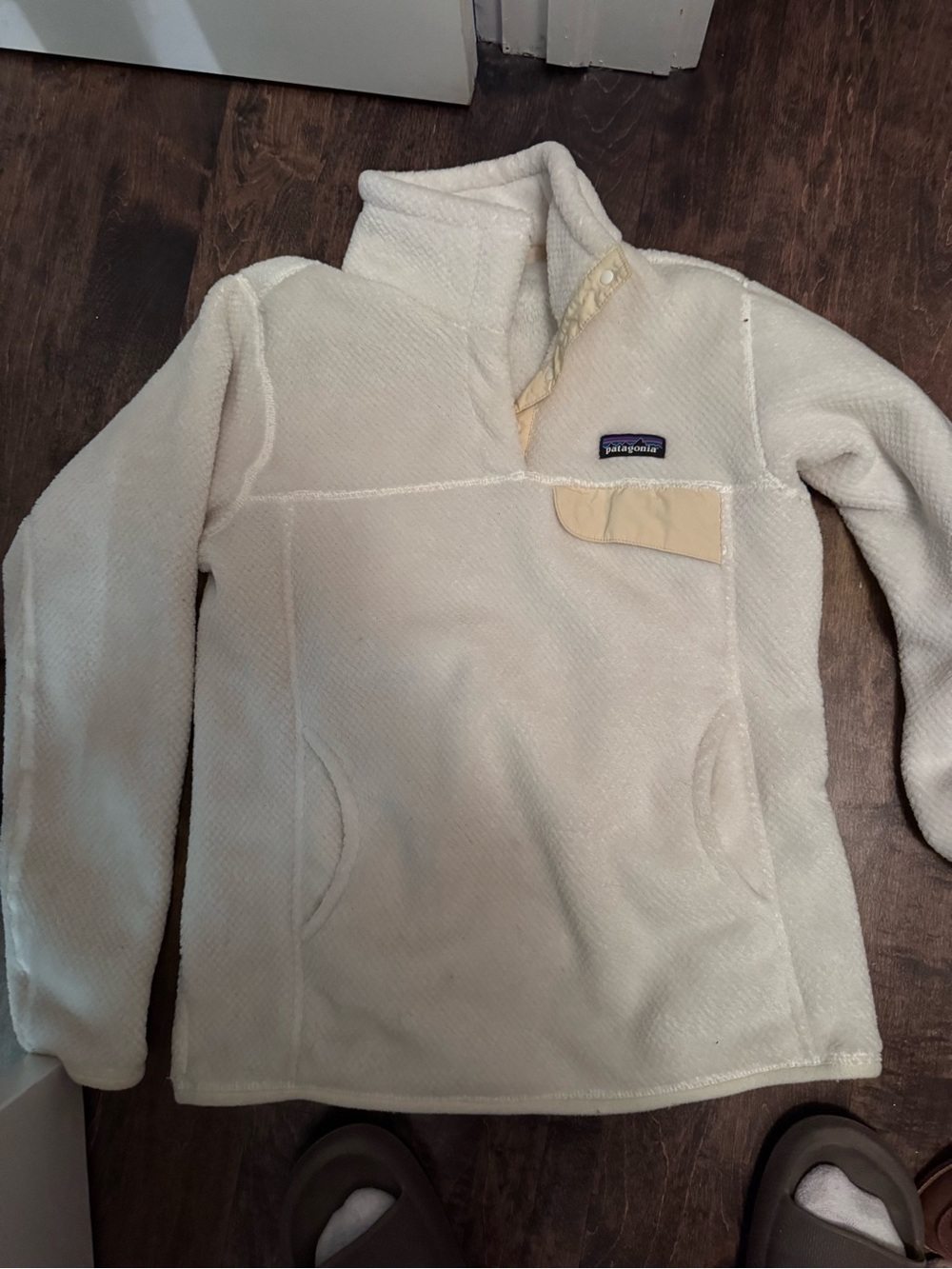 Patagonia Cream Sherpa Snap Pullover